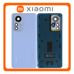 Γνήσια Original Xiaomi 12 Pro 5G (2201122C, 2201122G), Rear Back Battery Cover Πίσω Κάλυμμα Καπάκι Πλάτη Μπαταρίας + Camera Lens Τζαμάκι Κάμερας Blue Μπλε 56000H00L200 (Service Pack By Xiaomi)