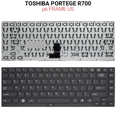 Πληκτρολόγιο Toshiba Portege R700 With Frame us