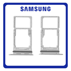 Γνήσια Original Samsung Galaxy A34 5G (SM-A346E, SM-A346B) SIM Card Tray + Micro SD Tray Slot Υποδοχέας Βάση Θήκη Κάρτας SIM SIlver Ασημί GH98-48063B (Service Pack By Samsung)