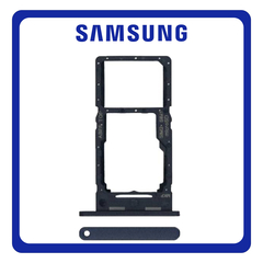 Γνήσια Original Samsung Galaxy A25 5G (SM-A256E, SM-A256E/DS) SIM Card Tray + Micro SD Tray Slot Υποδοχέας Βάση Θήκη Κάρτας SIM Brave Black Μαύρο GH98-48655A (Service Pack By Samsung)