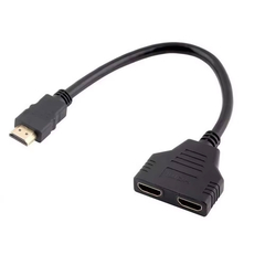 Splitter Detech, Hdmi (m) - 2*hdmi(f), Black - 17861