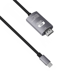 Cable Detech, usb-c – Hdmi, 2.0m, 4k, 30hz, Gray - 18392