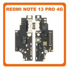 HQ OEM Συμβατό Με Xiaomi Redmi Note 13 Pro 4G (23117RA68G, 2312FPCA6G) USB Type-C Charging Dock Connector Flex Sub Board, Καλωδιοταινία Υπό Πλακέτα Φόρτισης + Microphone Μικρόφωνο (Premium A+)