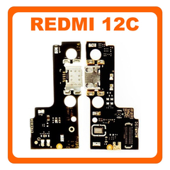 HQ OEM Συμβατό Με Xiaomi Redmi 12C (22120RN86G, 22120RN86I) Micro USB Charging Dock Connector Flex Καλωδιοταινία Κονέκτορας Φόρτισης + Microphone Μικρόφωνο (Premium A+)