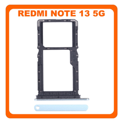 Γνήσια Original Xiaomi Redmi Note 13 5G (2312DRAABG, 2312DRAABI), SIM Card Tray + Micro SD Tray Slot Υποδοχέας Βάση Θήκη Κάρτας SIM Ocean Teal Μπλε (Service Pack By XIaomi)