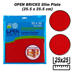 Open Bricks Slim Plate (25.5 x 25.5 cm)