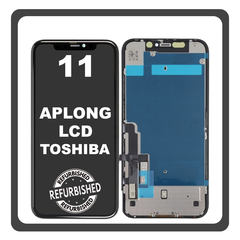 iPhone 11, iPhone11 (A2221, A2111) APLONG LCD Display Screen Assembly Οθόνη + Touch Screen Digitizer Μηχανισμός Αφής Black Μαύρο Toshiba (Ref By Apple) (Lifetime Warranty Για Συνεργατες B2B​)