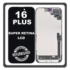 iPhone 16 Plus, iPhone 16 Plus (A3290, A3082) Super Retina XDR OLED Οθόνη LCD Display Screen Assembly Οθόνη + Touch Screen Digitizer Μηχανισμός Αφής Black Μαύρο (Ref By Apple) (Lifetime Warranty Για Συνεργατες B2B​)