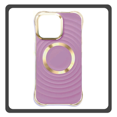 Θήκη Πλάτης - Back Cover, Silicone Σιλικόνη Purple Μωβ Circle Mag Case iPhone 15