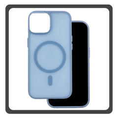 Θήκη Πλάτης - Back Cover, Silicone Σιλικόνη Light Blue Μπλε Frozen Mag Case For iPhone 15 Plus