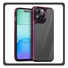 Θήκη Πλάτης - Back Cover, Silicone Σιλικόνη Maroon Βυσσινί Color Shock Case iPhone 15 Pro Max