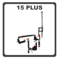HQ OEM For Apple iPhone 15 Plus, iPhone 15+ (A3094, A2847) Power Button Key Flex Cable On/Off Καλωδιοταινία Πλήκτρων Εκκίνησης (Premium A+)