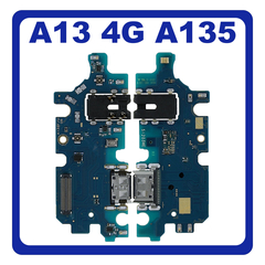 HQ OEM Samsung Galaxy A13 4G (SM-A135F, SM-A135F/DS, SM-A135M) USB Type-C Charging Dock Connector Flex Sub Board, Καλωδιοταινία Υπό Πλακέτα Φόρτισης + Microphone Μικρόφωνο + Audio Jack (Premium A+)