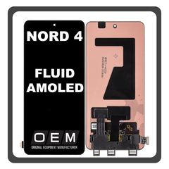 HQ OEM Συμβατό Με OnePlus Nord 4 5G (CPH2663) Fluid AMOLED LCD Display Screen Assembly Οθόνη + Touch Screen Digitizer Μηχανισμός Αφής + Frame Bezel Πλαίσιο Black Μαύρο (Premium A+)