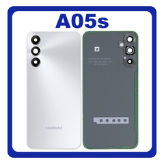 HQ OEM Συμβατό Με Samsung Galaxy A05s 4G (SM-A057F, SM-A057F/DS) Rear Back Battery Cover + Camera Lens Πίσω Κάλυμμα Καπάκι Πλάτη Μπαταρίας + Τζαμάκι Κάμερας SIlver Ασημί (Premium A+)