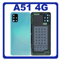 HQ OEM Συμβατό Με Samsung Galaxy A51 4G (SM-A515F, SM-A515F/DSN) Rear Back Battery Cover + Camera Lens Πίσω Κάλυμμα Καπάκι Πλάτη Μπαταρίας + Τζαμάκι Κάμερας Prism Crush Blue Μπλε (Premium A+)