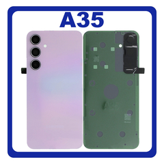 HQ OEM Συμβατό Με Samsung Galaxy A35 5G (SM-A356E, SM-A356E/DS) Rear Back Battery Cover + Camera Lens Πίσω Κάλυμμα Καπάκι Πλάτη Μπαταρίας + Τζαμάκι Κάμερας Lilac Ροζ (Premium A+)