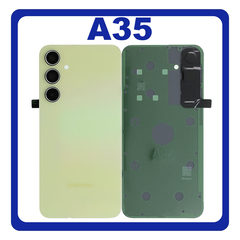HQ OEM Συμβατό Με Samsung Galaxy A35 5G (SM-A356E, SM-A356E/DS) Rear Back Battery Cover + Camera Lens Πίσω Κάλυμμα Καπάκι Πλάτη Μπαταρίας + Τζαμάκι Κάμερας Yellow Κίτρινο (Premium A+)