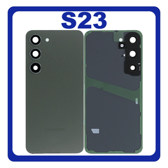 HQ OEM Συμβατό Με Samsung Galaxy S23 (SM-S911B, SM-S911B/DS) Rear Back Battery Cover Πίσω Κάλυμμα Καπάκι Πλάτη Μπαταρίας + Camera Lens Τζαμάκι Κάμερας Green Πράσινο (Premium A+)