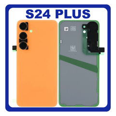 HQ OEM Συμβατό Με Samsung Galaxy S24 Plus, S24+ (SM-S926B, SM-S926B/DS) Rear Back Battery Cover Πίσω Κάλυμμα Καπάκι Μπαταρίας + Camera Lens Τζαμάκι Κάμερας Sandstone Orange Πορτοκαλί (Premium A+)