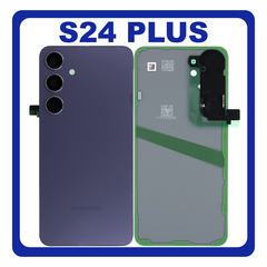HQ OEM Συμβατό Με Samsung Galaxy S24 Plus, S24+ (SM-S926B, SM-S926B/DS) Rear Back Battery Cover Πίσω Κάλυμμα Καπάκι Μπαταρίας + Camera Lens Τζαμάκι Κάμερας Cobalt Violet Βιολετί (Premium A+)