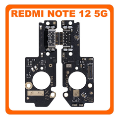 HQ OEM Σμυβατό Με Xiaomi Redmi Note 12 5G, Redmi Note12 5G (22111317I, 22111317G) USB Type-C Charging Dock Connector Flex Sub Board, Καλωδιοταινία Υπό Πλακέτα Φόρτισης + Microphone Μικρόφωνο (Premium A+)