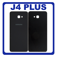 HQ OEM Συμβατό Για Samsung Galaxy J4+, Galaxy J4 Plus (SM-J415F, SM-J415FN) Rear Back Battery Cover Πίσω Κάλυμμα Καπάκι Πλάτη Μπαταρίας Black Μαύρο (Grade AAA+++)