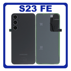 Γνήσια Original Samsung Galaxy S23 FE (SM-S711B, SM-S711B/DS) Rear Back Battery Cover + Camera Lens Πίσω Κάλυμμα Καπάκι Πλάτη Μπαταρίας + Τζαμάκι Κάμερας Graphite Μαύρο GH82-32787A (Service Pack By Samsung)