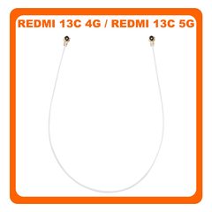 Γνήσια Original Xiaomi Redmi 13C 4G (23100RN82L, 23106RN0DA) / Redmi 13C 5G (23124RN87G, 23124RN87I) Coaxial Antenna Signal Module Flex Cable Ομοαξονικό Καλώδιο Κεραίας White Άσπρο 130mm​​ (Service Pack By Xiaomi)