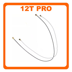 Γνήσια Original Xiaomi 12T Pro 5G (22081212UG, 22081212G) Set Coaxial Antenna Signal Module Flex Cable Ομοαξονικό Καλώδιο Κεραίας Black/White 126mm + 185mm (Service Pack By Xiaomi)