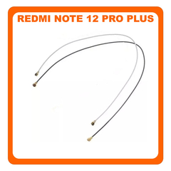 Γνήσια Original Xiaomi Redmi Note 12 Pro+, Note 12 Pro Plus (22101316UCP, 22101316UG) Set Coaxial Antenna Signal Module Flex Cable Ομοαξονικό Καλώδιο Κεραίας Black/White 145mm + 121mm (Service Pack By Xiaomi)
