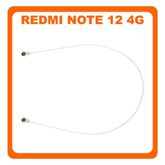 Γνήσια Original Xiaomi Redmi Note 12 4G (23021RAAEG, 23021RAA2Y) Coaxial Antenna Signal Module Flex Cable Ομοαξονικό Καλώδιο Κεραίας White Άσπρο 131mm (Service Pack By Xiaomi)