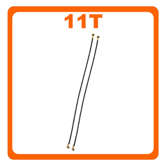 Γνήσια Original Xiaomi 11T (21081111RG), Set Coaxial Antenna Signal Module Flex Cable Ομοαξονικό Καλώδιο Κεραίας Black Μαύρο 181mm + 141mm​​ (Service Pack By Xiaomi)