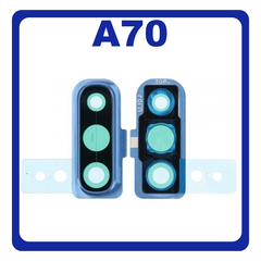 Γνήσια Original Samsung A70 2019 (SM-A705F, SM-A705FN) Deco Frame For Rear Back Camera Lens Διακοσμητικό Πλαίσιο Για Πίσω Τζαμάκι Κάμερας Blue Μπλε GH98-44197C (Service Pack By Samsung)
