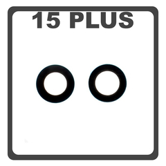HQ OEM Συμβατό Με Apple iPhone 15 Plus, iPhone 15+ (A3094, A2847) Rear Back Camera Lens Πίσω Τζαμάκι Κάμερας (Premium A+)