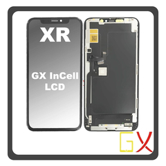 HQ OEM Συμβατό Με Apple iPhone XR, iPhoneXR (A2105, A1984) GX InCell LCD Display Screen Assembly Οθόνη + Touch Screen DIgitizer Μηχανισμός Αφής Black Μαύρο (Premium A+)