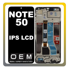 HQ OEM Συμβατό Με Realme Note 50 (RMX3834) IPS LCD Display Screen Assembly Οθόνη + Touch Screen Digitizer Μηχανισμός Αφής + Frame Bezel Πλαίσιο Σασί Black Μαύρο (Premium A+)