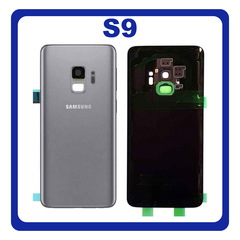 OEM HQ Samsung Galaxy S9 G960 (G960F, G960F/DS, G960U, G960W, G9600, G960U1, G960N, SCV38, G960X, SC-02K) Rear Back Battery Cover Πίσω Κάλυμμα Καπάκι Μπαταρίας + Camera Lens Τζαμάκι Κάμερας ​Silver Ασημί (Grade AAA+++)