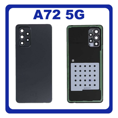 Original Γνήσιο Samsung Galaxy A72 A725 A726 SM-A725F SM-A726B Battery Cover Καπάκι Μπαταρίας Black Μαύρο GH82-25448A (Service Pack By Samsung)