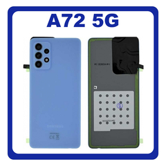 Original Γνήσιο Samsung Galaxy A72 A725 A726 SM-A725F SM-A726B Battery Cover Καπάκι Μπαταρίας Awesome Blue Μπλε GH82-25448B (Service Pack By Samsung)