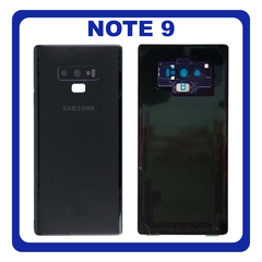 OEM HQ Samsung Galaxy Note 9 , Note9 N960 (SM-N960F/DS, SM-N960U, SM-N9600/DS) Rear Back Battery Cover Πίσω Κάλυμμα Καπάκι Μπαταρίας + Camera Lens Τζαμάκι Κάμερας Black Μαύρο (Premium A+​)