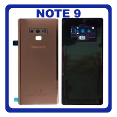 OEM HQ Samsung Galaxy Note 9 , Note9 N960 (SM-N960F/DS, SM-N960U, SM-N9600/DS) Rear Back Battery Cover Πίσω Κάλυμμα Καπάκι Μπαταρίας + Camera Lens Τζαμάκι Κάμερας Gold Χρυσό (Premium A+)