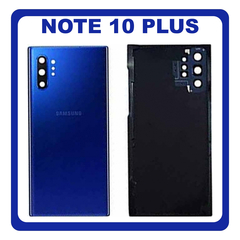 OEM HQ Samsung Galaxy Note 10 Plus , Note10 Plus 10+ N975 (N975F N975F/DS N975U N975U1 N975W N9750/DS N975N) Rear Back Battery Cover Πίσω Κάλυμμα Καπάκι Μπαταρίας + Camera Lens Τζαμάκι Κάμερας Blue Μπλε (Grade AAA+++)