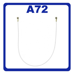 Γνήσια Original Samsung Galaxy A72 SM-A725F SM-A726B CBF Coaxial Antenna Cable 142.5mm GH39-02105A Καλώδιο Κεραίας Ομοαξονικό White Άσπρο (Service Pack By Samsung)