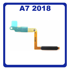Original Γνήσιο Samsung Galaxy A7 2018 A750F (SM-A750F/DS, SM-A750FN/DS) Fingerprint Flex Sensor Καλωδιοταινία Αισθητήρας Δακτυλικού Αποτυπώματος Black Μαύρο GH96-12118C (Service Pack By Samsung)
