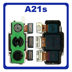 Original Γνήσιο Samsung Galaxy A21s 2020 A217 (A217F, A217F/DS, A217F/DSN, A217M, A217M/DS, A217N) Triple Rear Main Back Camera Module Flex 48MP + 8MP + 2MP Τριπλή Πίσω Κεντρική Κάμερα GH96-13477A (Service Pack By Samsung)