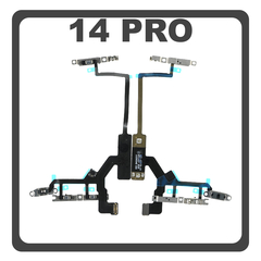 HQ OEM Συμβατό Με Apple iPhone 14 Pro (A2890, A2650) Power Key Flex Cable On/Off + Volume Key Buttons Καλωδιοταινία Πλήκτρων Εκκίνησης + Έντασης Ήχου (Premium A+)