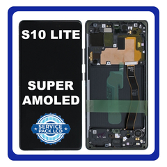 Γνήσια Original Samsung Galaxy S10 Lite , SM-G770F G770 Super AMOLED Plus, HDR10+ LCD DISPLAY SCREEN ΟΘΟΝΗ + TOUCH SCREEN DIGITIZER ΜΗΧΑΝΙΣΜΟΣ ΑΦΗΣ + FRAME ΠΛΑΙΣΙΟ BLACK GH82-21672A GH82-21992A (SERVICE PACK BY SAMSUNG)