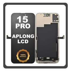 Γνήσια Original Apple iPhone 15 Pro, iPhone 15Pro (A2848, A3101) APLONG LCD Display Screen Assembly Οθόνη + Touch Screen Digitizer Μηχανισμός Αφής Black Μαύρο (Lifetime Warranty Για Συνεργατες B2B)