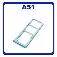 Original Γνήσιο Samsung Galaxy A51 A515 SM-A515F SIM Tray + Micro SD Tray Βάση Θήκη Κάρτας Blue Μπλε GH98-45036C (Service Pack By Samsung)